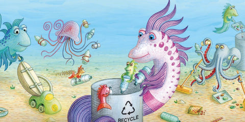 New York Puzzle Company Puzzel Pout Pout Ocean Cleanup - 80 stukjes