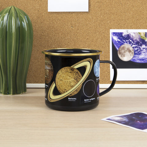 Gift Republic Mok emaille - Enamel Mug - Astronomia