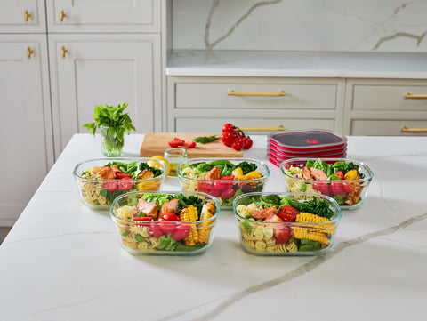 Black+Blum Glass Food Box set Medium - Meal prep - set van 5