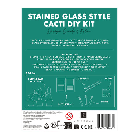 Gift Republic DIY kit - Stained Glass Succulents