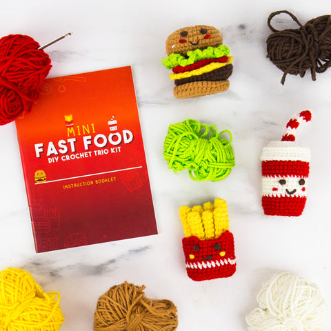 Gift Republic DIY kit - Pocket Crochet Crafts - Fast Food