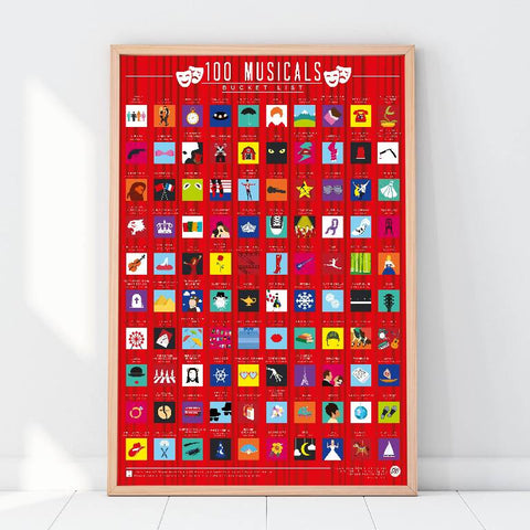 Gift Republic Krasposter - 100 Musicals