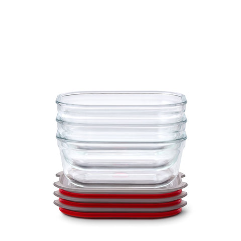 Black+Blum Glass Food Box set Small - Meal prep - set van 3