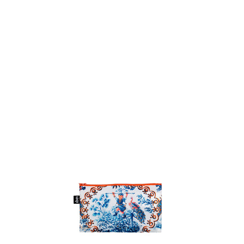 LOQI Zip Pockets - Tapestry, Toile de Jouy, Peacock