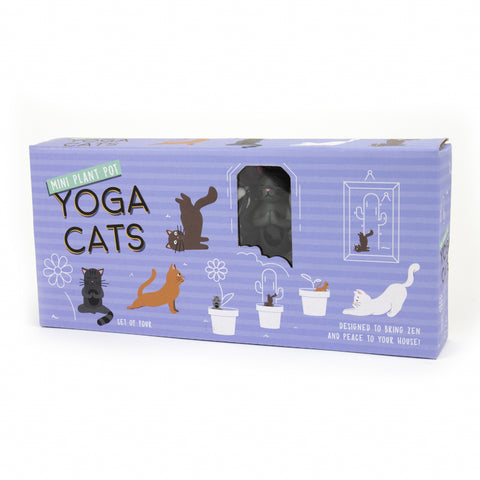Gift Republic Plantenpot decoratie - Yoga Cat