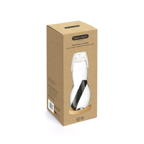 Black+Blum Personal Carafe - Waterkaraf met filter en glas - 0.8Ltr