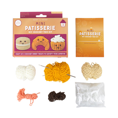 Gift Republic DIY kit - Pocket Crochet Crafts - Mini Patisserie