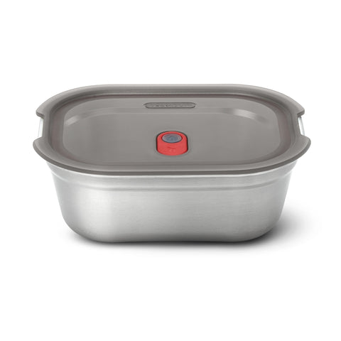Black+Blum Steel Food Box Large - Meal prep - 206x159x79mm - Grijs/Rood