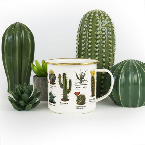 Gift Republic Mok emaille - Enamel Mug - Botanical