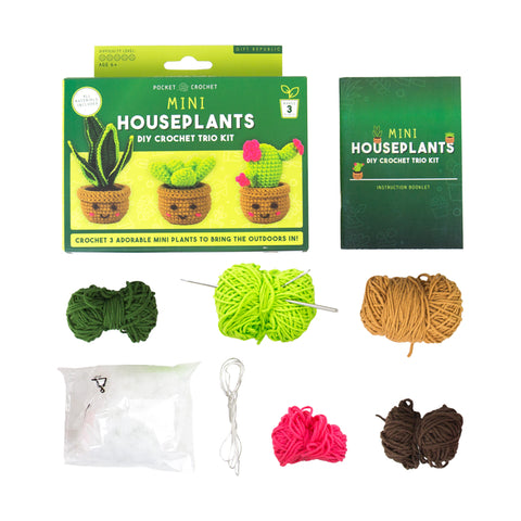 Gift Republic DIY kit - Pocket Crochet Crafts - Plants