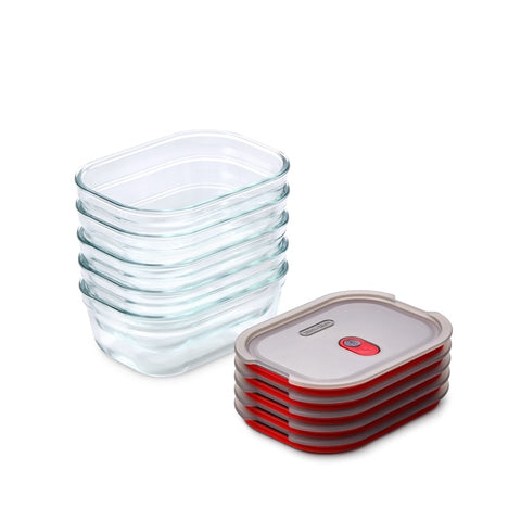 Black+Blum Glass Food Box set Small - Meal prep - set van 5