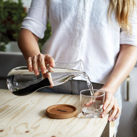 Black+Blum Personal Carafe - Waterkaraf met filter en glas - 0.8Ltr