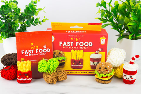 Gift Republic DIY kit - Pocket Crochet Crafts - Fast Food