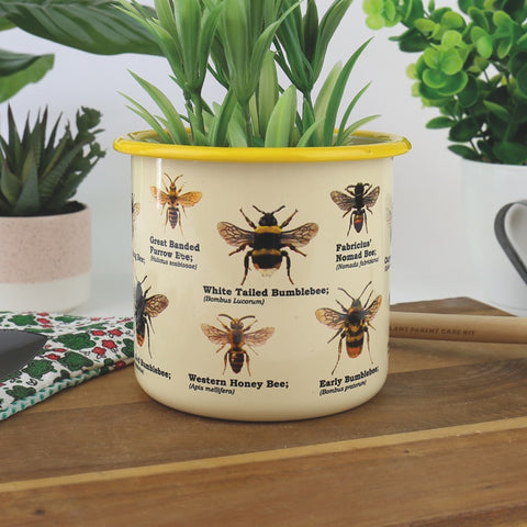 Gift Republic Bloempot Emaille - Bees