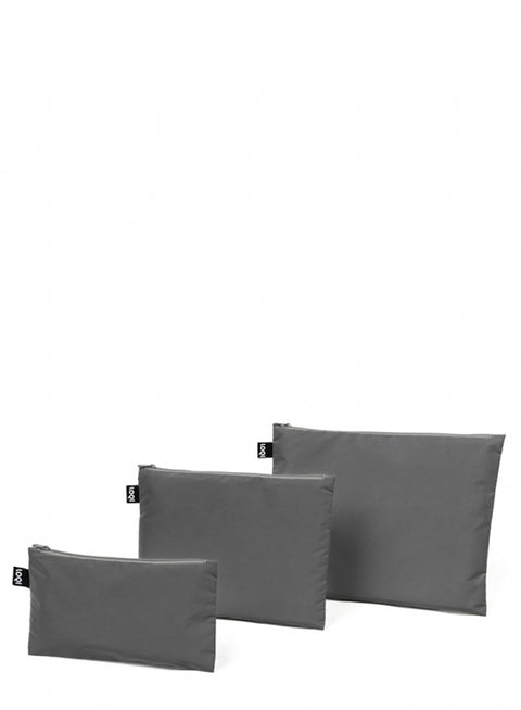LOQI Zip Pockets - Silver reflecterend