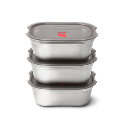 Black+Blum Steel Food Box set Medium - Meal prep - set van 3