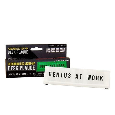Gift Republic Light Up Desk Plaque