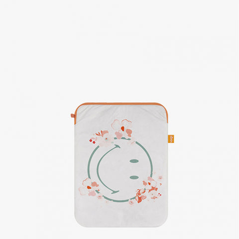 LOQI Laptop Sleeve Large - Tyvek Blossom White