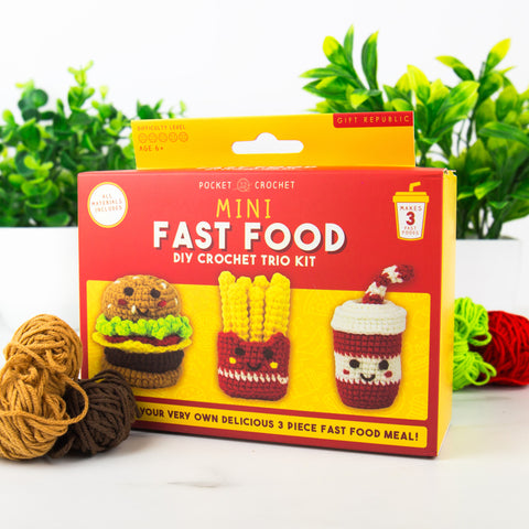 Gift Republic DIY kit - Pocket Crochet Crafts - Fast Food
