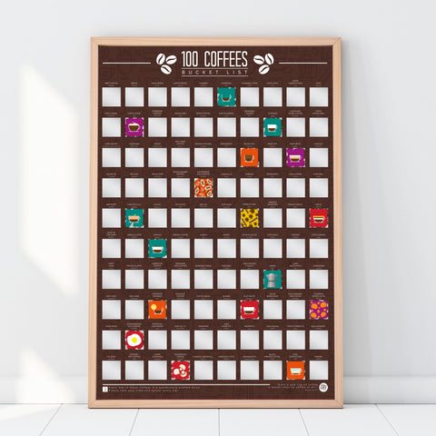 Gift Republic Krasposter - 100 Coffee