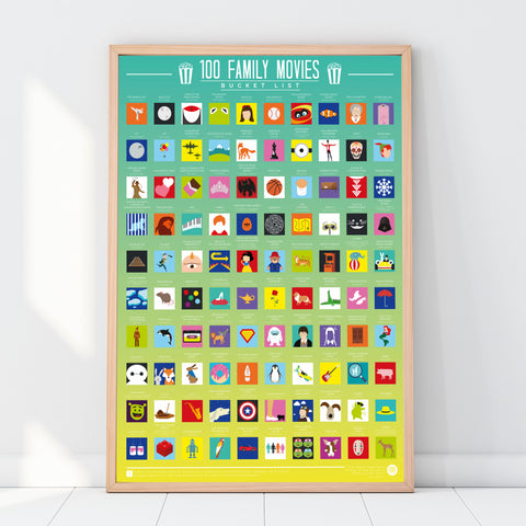 Gift Republic Krasposter - 100 Family Movies