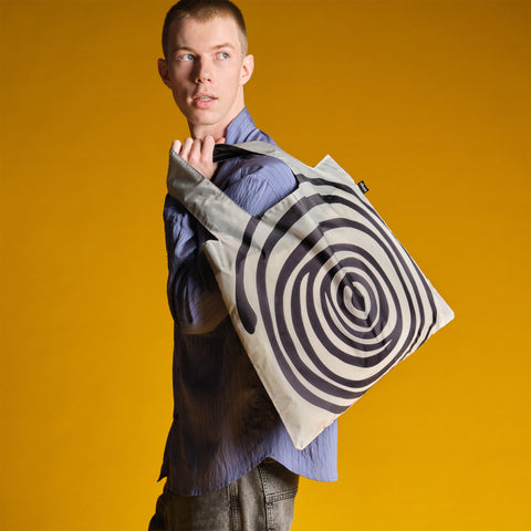 LOQI Bag Large - Spirals Black gerecycled