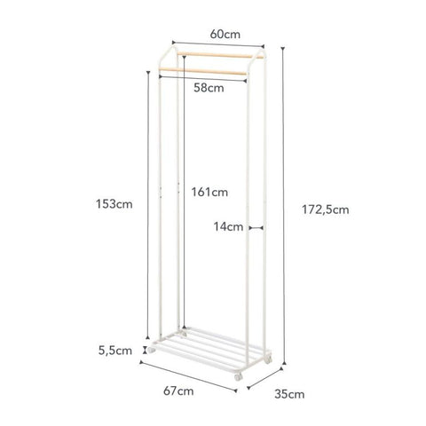 Yamazaki Tower Kledingrek op wielen