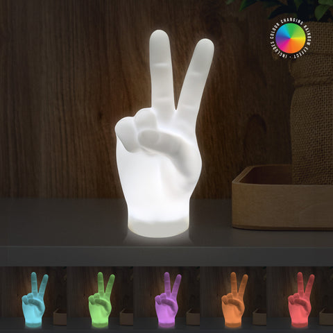 Gift Republic Lamp - Peace Sign Hand