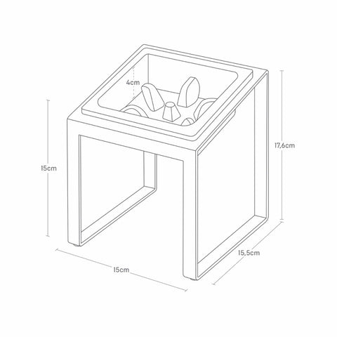 Yamazaki Nooks Slow feeder voerbak schuin