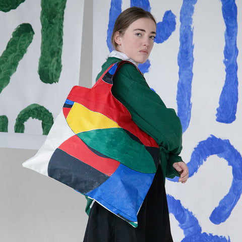 LOQI Bag Large - Woman, Bird and Star gerecycled