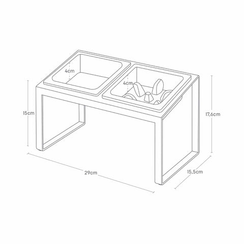Yamazaki Nooks Slow feeder voerbak schuin & standaard