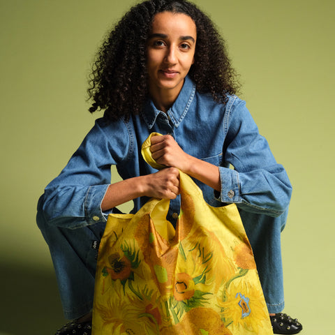 LOQI Bag Large - Sunflowers gerecycled