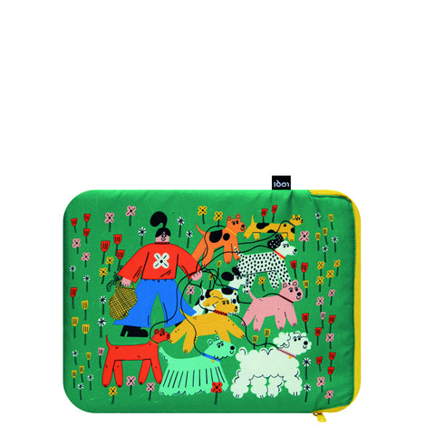 LOQI Laptop Sleeve Large - Dog Walking gerecycled