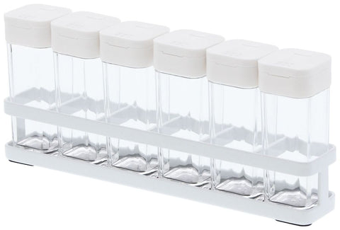 Yamazaki Tower Kruidenrek met 6 potjes - Wit