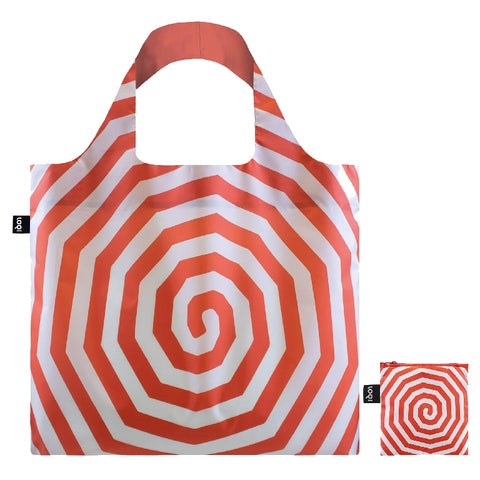 LOQI Bag Large - Spirals Red gerecycled