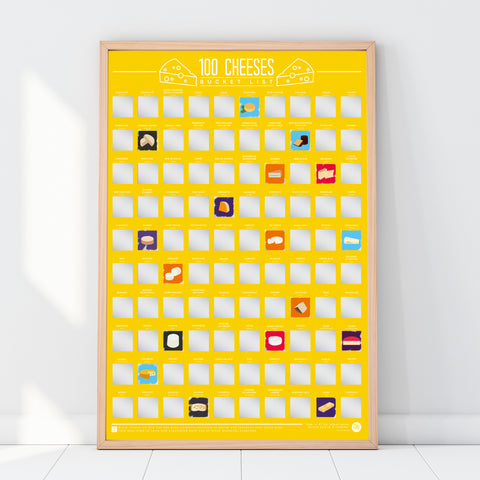 Gift Republic Krasposter - 100 Cheeses