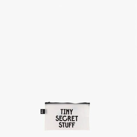 LOQI Zip Pockets - Transparant Secret and Classified