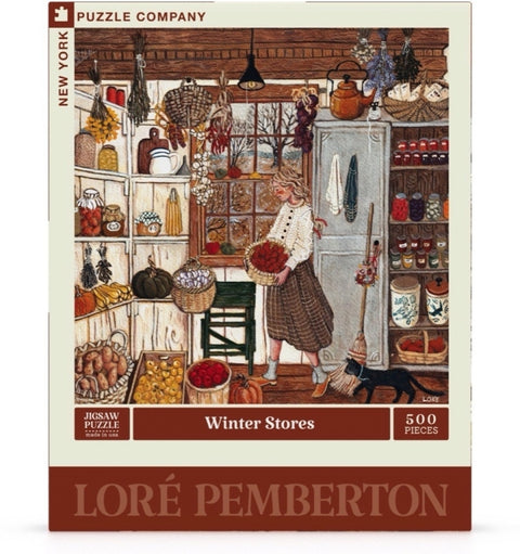 New York Puzzle Company Puzzel Winter Stores - 500 stukjes