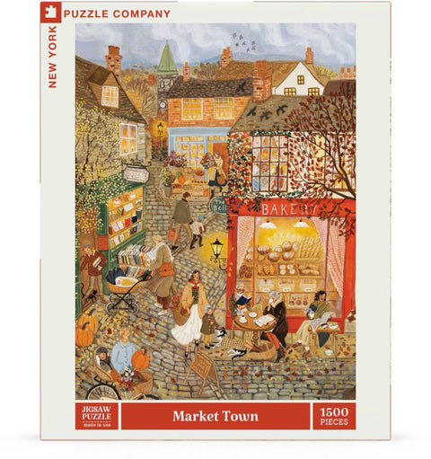 New York Puzzle Company Puzzel - Market Town - 1500 stukjes