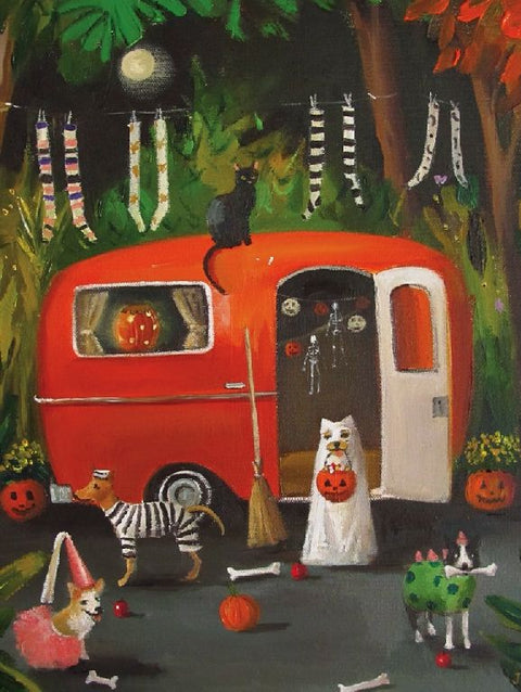 New York Puzzle Company Puzzel The Dogs of Halloween - 500 stukjes