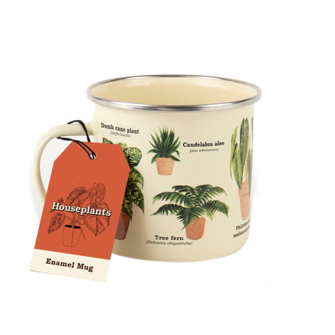 Gift Republic Mok emaille - Enamel Mug - Houseplant