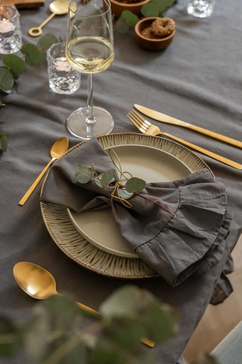 Walra Servet Set Lovely Linen Ruffles 4-delig