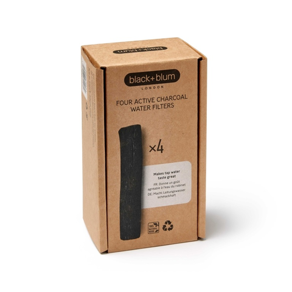 Product image 1 of Black+Blum Actief houtskool water filter set van 4