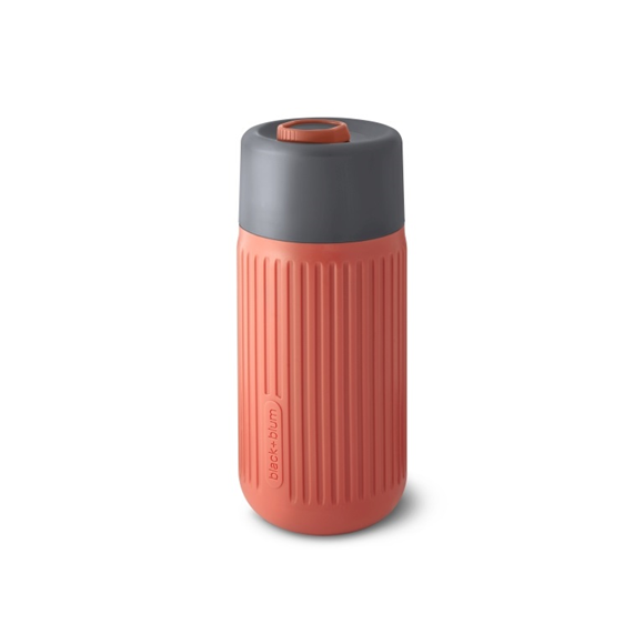 Product image 1 of Black+Blum Reisbeker glas - 0.34Ltr - Grijs/Rood