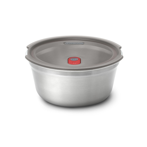Product image 1 of Black+Blum RVS Lunchbox Large - Ø170mm - H 81mm - Grijs/Rood