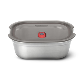 Afbeelding van Black+Blum RVS Lunchbox Large - 206x159x79mm - Grijs/Rood