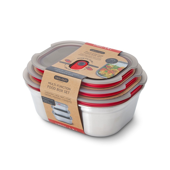 Product image 1 of Black+Blum RVS Lunchbox set van 3 (S/M/L)