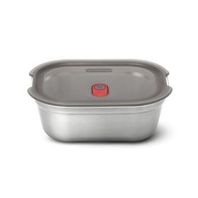 Image of Black+Blum Steel Food Box Medium - 190x143x73mm - Grey/Red