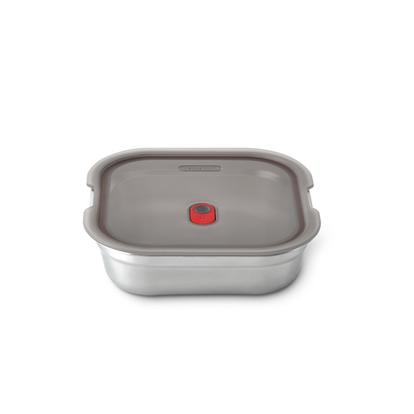 Product image 1 of Black+Blum Steel Food Box Square - 195x189x58mm - Grey/Red