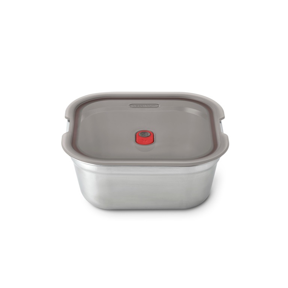 Product image 1 of Black+Blum Steel Food Box Square - 195x189x77mm - Grey/Red